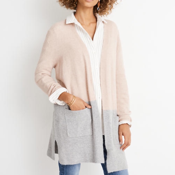 Madewell Sweaters - Madewell Kent Colorblock Cardigan Sweater S